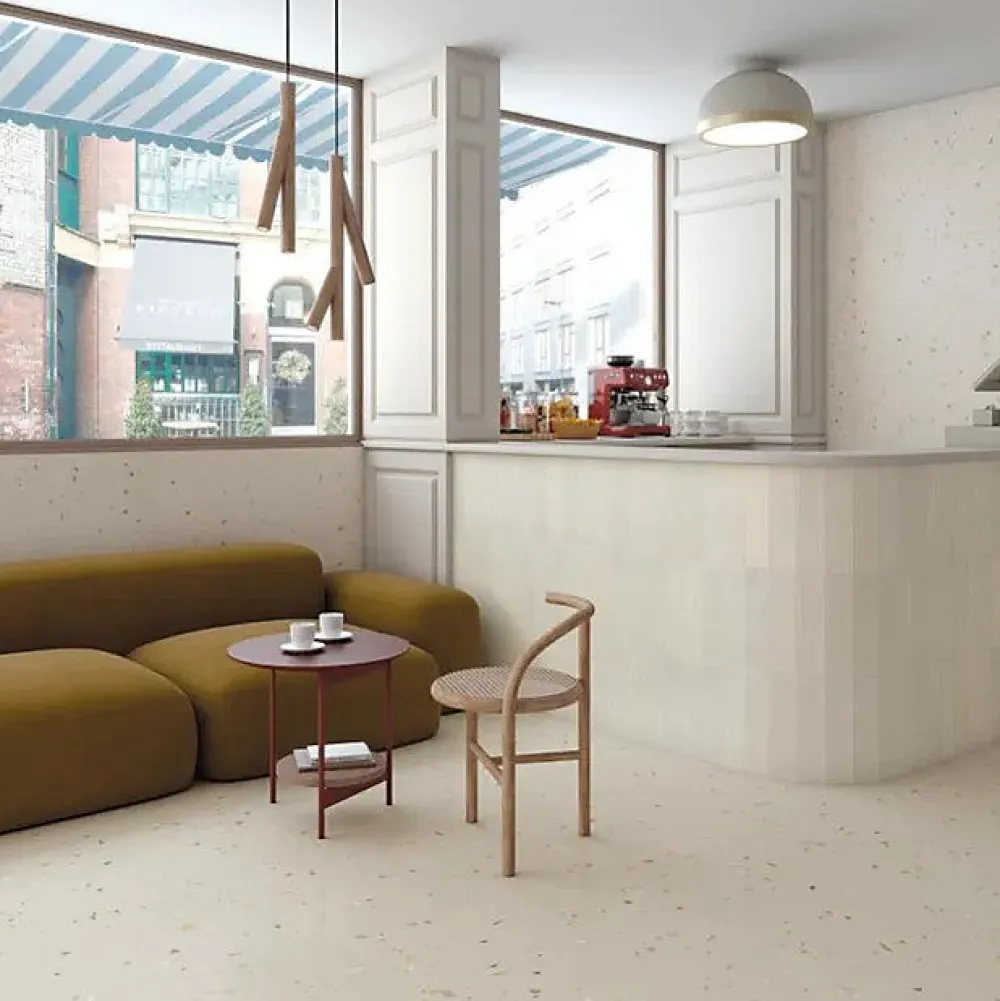 Tinker Carrelage Effet Terrazzo CROCCANTE 60x60 Menta - Les Carreaux de Jean- Carrelage Sol Effet Terrazzo