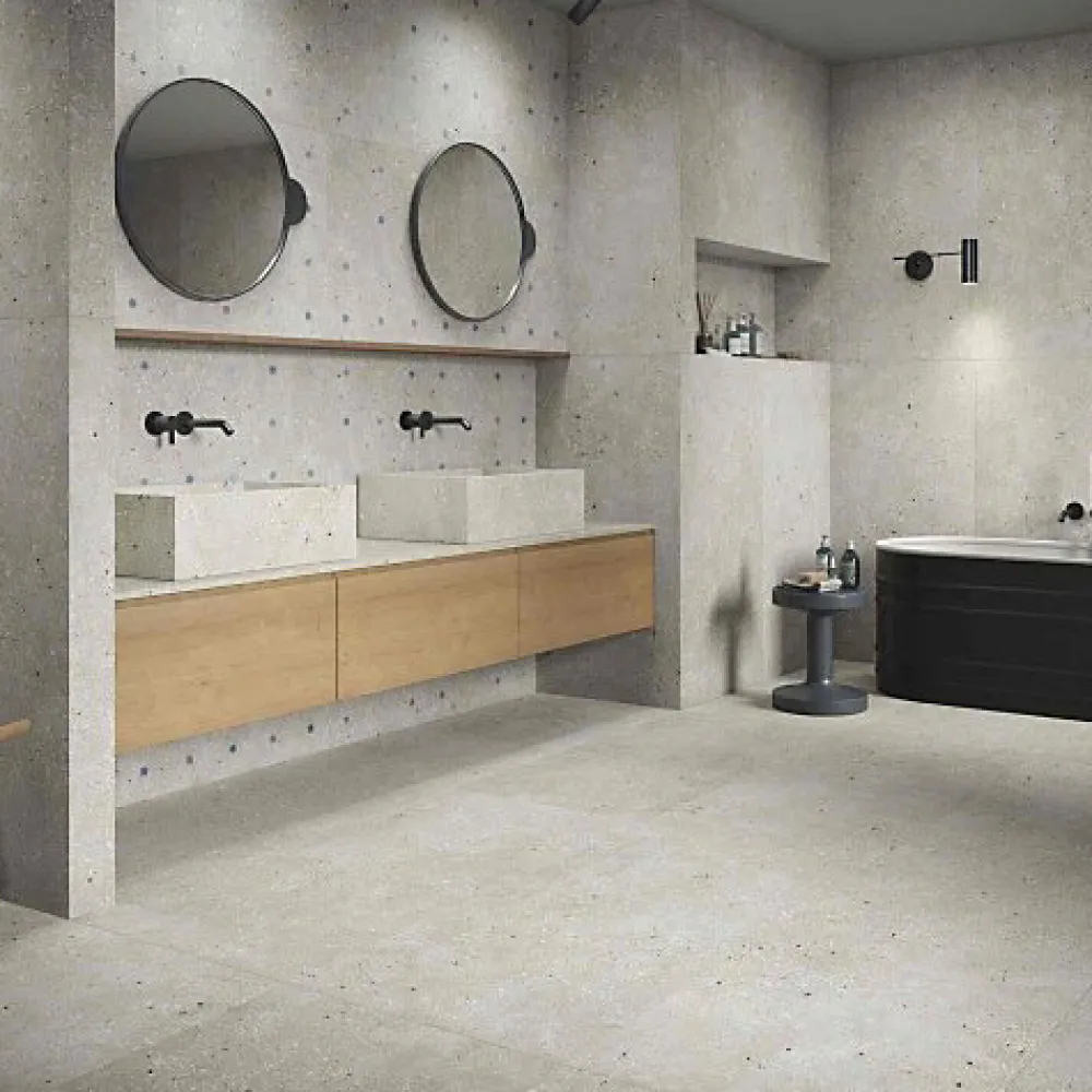 Les Carreaux De Jean Carrelage Effet Terrazzo AMA 60x60 Rectifié Grigio - Les Carreaux de Jean- Carrelage Sol Effet Terrazzo|Carrelage Sol Pour Cuisine