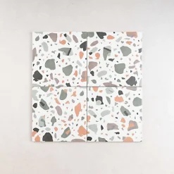 Les Carreaux De Jean Carrelage effet Terrazzo Vert STAY 20x20 Green - Les Carreaux de Jean- Carrelage Sol Pour Cuisine|Carrelage Sol Effet Terrazzo