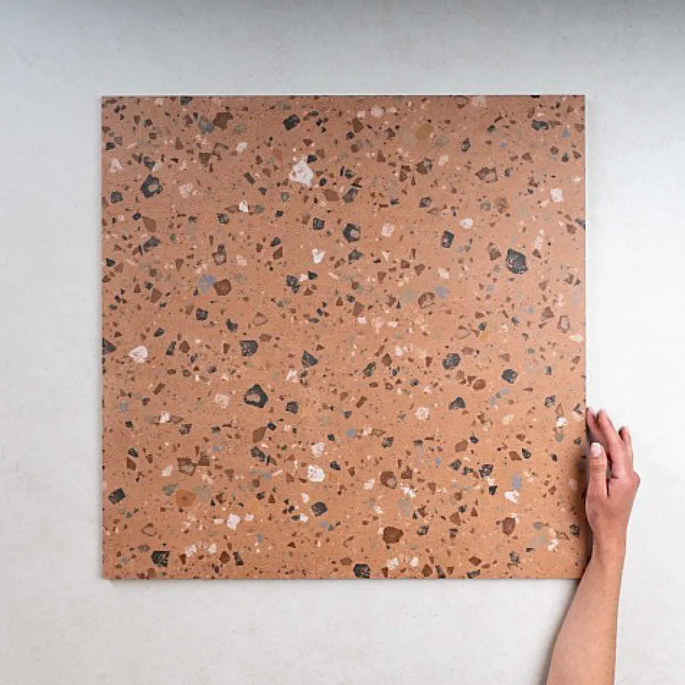 Gioia Materia Carrelage effet Terrazzo COCCIO 60x60 rectifié Gobi - Les Carreaux de Jean- Carrelage Sol Pour Cuisine|Carrelage Sol Effet Terrazzo