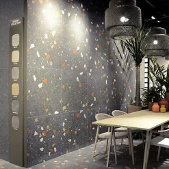 Tinker Carrelage Sol Effet Terrazzo<Carrelage Effet Terrazzo STRACCIATELLA 80x80 rectifié Noir - Les Carreaux de Jean