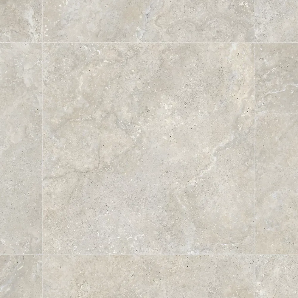 Ro'Ma Carrelage Travertin<Carrelage effet Travertin Gris Beige 90x90x0,9 cm In&Out Castorel - Sol et mur intérieur et Sol extérieur -