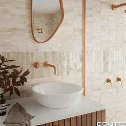 Gioia Materia Carrelage Effet Zellige Beige COLO Gloss 5x15 canvas - Les Carreaux de Jean- Faïence Pour Cuisine