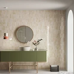 Gioia Materia Carrelage Effet Zellige Beige COLO Gloss 5x15 canvas - Les Carreaux de Jean- Faïence Pour Cuisine