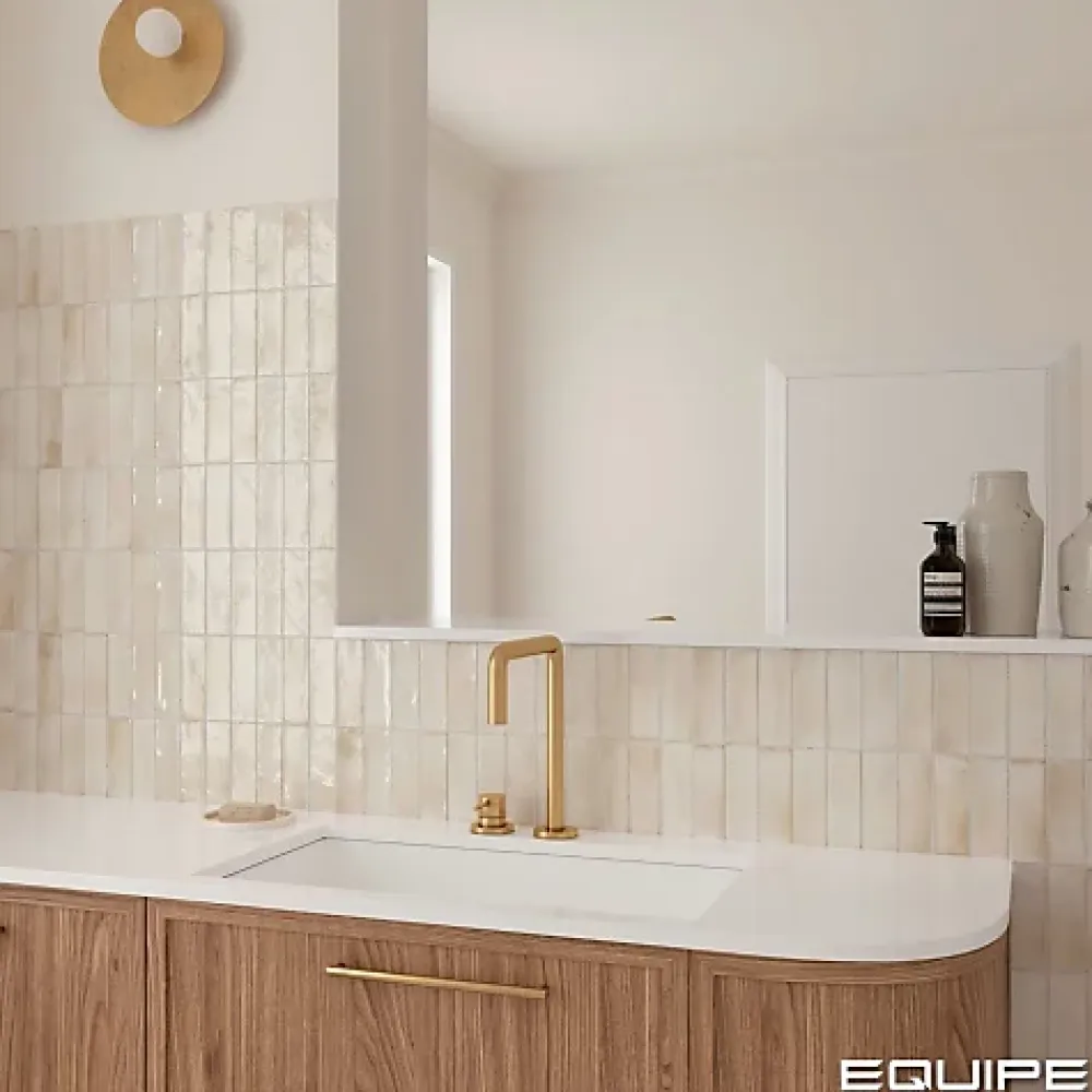 Gioia Materia Carrelage Effet Zellige Beige COLO Gloss 5x15 canvas - Les Carreaux de Jean- Faïence Pour Cuisine