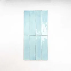 Les Carreaux De Jean  Faïence Pour Douche|Faïence Pour Salle De Bains<Carrelage Effet Zellige Bleu Ciel FUSION Acquamarina 6x25cm - Les Carreaux de Jean