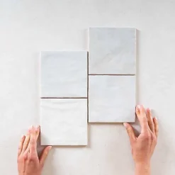 Gioia Materia Faïence Pour Pièce À Vivre<Carrelage Effet Zellige Bleu Clair LA RIVIERA 13,2x13,2 Lavanda Blue - Les Carreaux de Jean