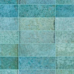 Ro'Ma Carrelage Carrelage Mural Pour Douche|Carrelage Mural Uni<Carrelage effet Zellige Bleu Clair 20x6,5x0,85 cm Caldero - Mur intérieur -