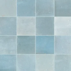 Ro'Ma Carrelage Carrelage Mural Pour Pièce À Vivre|Carrelage Mural Uni<Carrelage effet Zellige Bleu Clair 10x10x0,85 cm Mat Serinor - Mur intérieur -