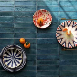 Les Carreaux De Jean Faïence Pour Douche|Faïence Pour Cuisine<Carrelage Effet Zellige Bleu FUSION Blue 6x25cm - Les Carreaux de Jean