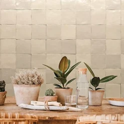 Les Carreaux De Jean  Faïence Pour Cuisine|Faïence Pour Pièce À Vivre<Carrelage Effet Zellige Beige MANARA CLAY 10x10 Tantan Beige - Les Carreaux de Jean