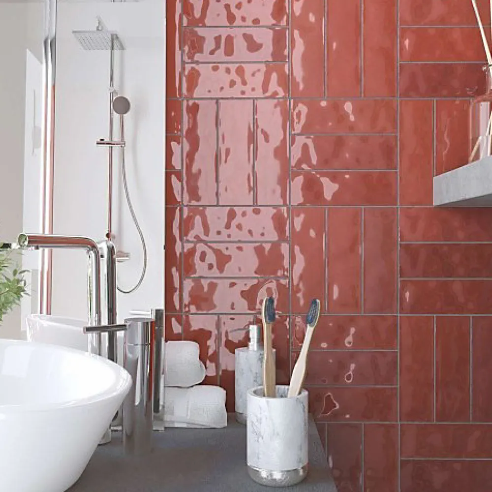 Les Carreaux De Jean Faïence Pour Douche|Faïence Pour Cuisine<Carrelage Effet Zellige Bordeau NOLITA Burdeos 6,5x20 - Les Carreaux de Jean