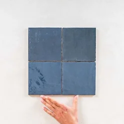 Gioia Materia Faïence Pour Douche|Faïence Pour Salle De Bains<Carrelage Effet Zellige Bleu Nuit LA RIVIERA 13,2x13,2 Blue Reef - Les Carreaux de Jean
