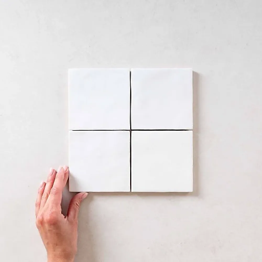 Les Carreaux De Jean Carrelage Effet Zellige Blanc MANARA CLAY 10x10 Sahara White - Les Carreaux de Jean- Faïence Pour Cuisine