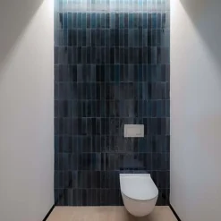 Les Carreaux De Jean  Carrelage Effet Zellige Bleu Nuit TANGER 6x24 Blue - Les Carreaux de Jean- Faïence Pour Douche|Faïence Pour Cuisine
