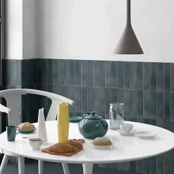 Gioia Materia Carrelage Effet Zellige Bleu ARGILE 6x24,6 Glacier - Les Carreaux de Jean- Faïence Pour Cuisine