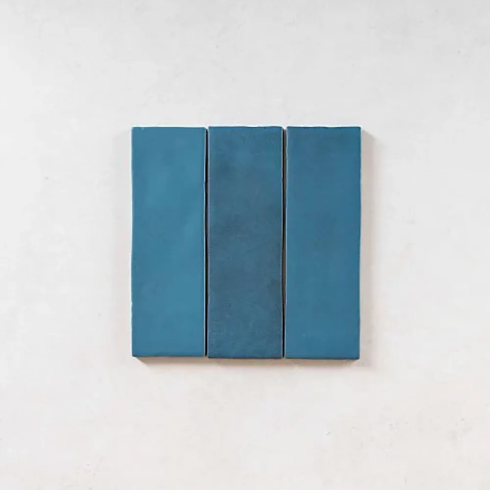 Les Carreaux De Jean Faïence Pour Cuisine|Faïence Pour Salle De Bains<Carrelage Effet Zellige Bleu Canard MITTE Ocean 6,5x20 - Les Carreaux de Jean