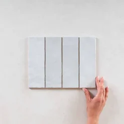 Gioia Materia Carrelage Effet Zellige Bleu Clair LA RIVIERA 6,5x20 Lavanda Blue - Les Carreaux de Jean- Faïence Pour Pièce À Vivre|Faïence Pour Salle De Bains