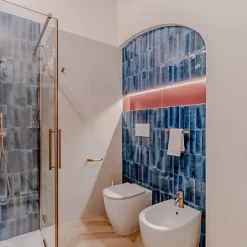 Les Carreaux De Jean Carrelage Effet Zellige Bleu TANGER 6x24 China - Les Carreaux de Jean- Faïence Pour Douche|Faïence Pour Pièce À Vivre