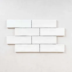 Les Carreaux De Jean Faïence Pour Salle De Bains|Faïence Pour Douche<Carrelage Effet Zellige Blanc MITTE Blanco 6,5x20 - Les Carreaux de Jean