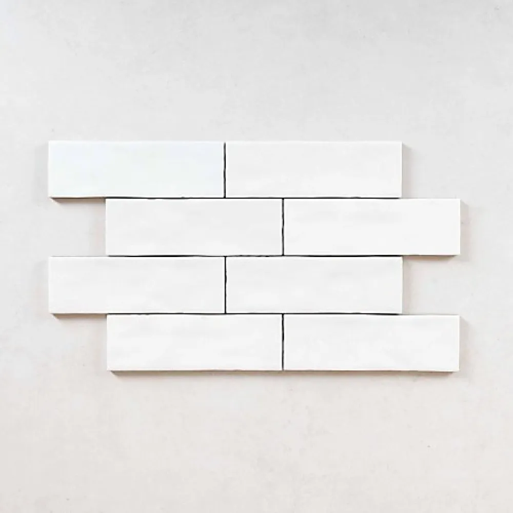 Les Carreaux De Jean Faïence Pour Salle De Bains|Faïence Pour Douche<Carrelage Effet Zellige Blanc MITTE Blanco 6,5x20 - Les Carreaux de Jean
