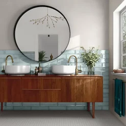Les Carreaux De Jean  Faïence Pour Salle De Bains<Carrelage Effet Zellige Bleu Clair NARA Glass Gloss 7,5x30cm - Les Carreaux de Jean
