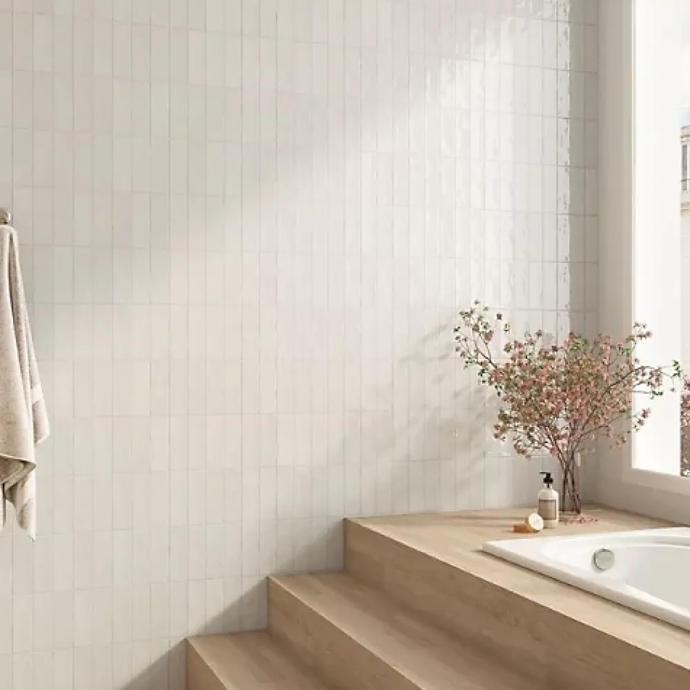 Les Carreaux De Jean Faïence Pour Cuisine<Carrelage Effet Zellige Blanc NOLITA Blanco 6,5x20 - Les Carreaux de Jean