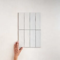Les Carreaux De Jean Faïence Pour Cuisine<Carrelage Effet Zellige Blanc NOLITA Blanco 6,5x20 - Les Carreaux de Jean