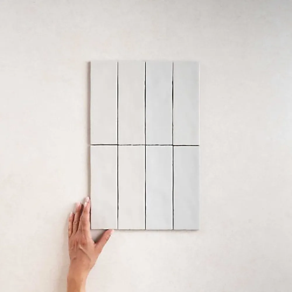 Les Carreaux De Jean Faïence Pour Cuisine<Carrelage Effet Zellige Blanc NOLITA Blanco 6,5x20 - Les Carreaux de Jean