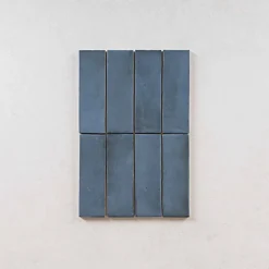 Gioia Materia Carrelage Effet Zellige Bleu Nuit COLO Matt 5x15 blue night - Les Carreaux de Jean- Faïence Pour Salle De Bains