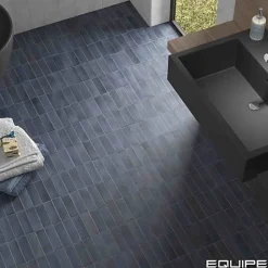 Gioia Materia Carrelage Effet Zellige Bleu Nuit COLO Matt 5x15 blue night - Les Carreaux de Jean- Faïence Pour Salle De Bains