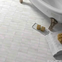 Gioia Materia Carrelage Effet Zellige Blanc COLO Matt 5x15 white - Les Carreaux de Jean- Faïence Pour Cuisine|Faïence Pour Salle De Bains