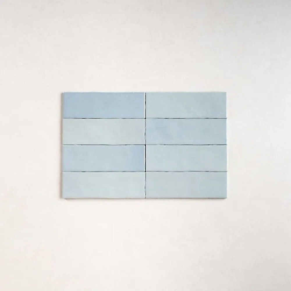 Les Carreaux De Jean Carrelage Effet Zellige Bleu Ciel NOLITA Cielo 6,5x20 - Les Carreaux de Jean- Faïence Pour Salle De Bains|Faïence Pour Cuisine