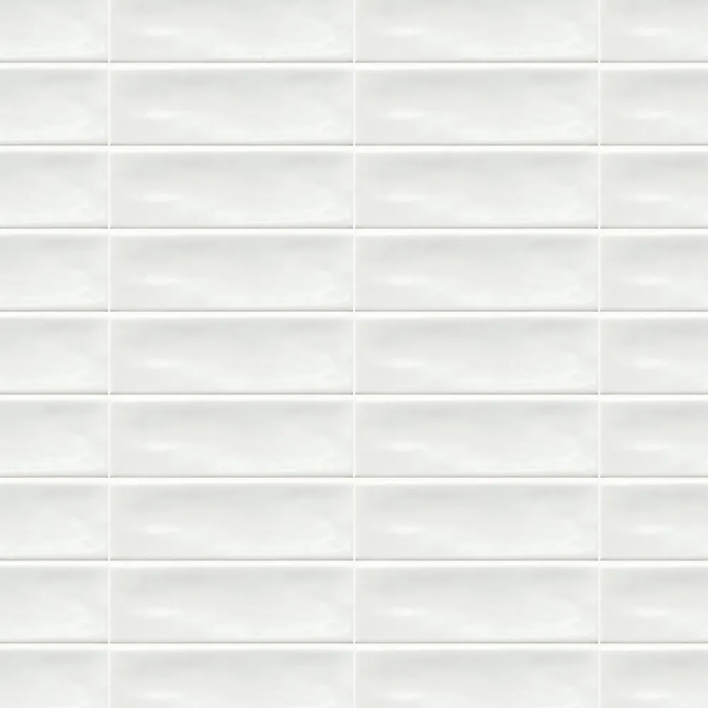 Ro'Ma Carrelage Carrelage Mural Pour Pièce À Vivre|Carrelage Mural Pour Cuisine<Carrelage effet Zellige Blanc 14,6x4,8x0,8 cm Brillant Bravio - Mur intérieur -