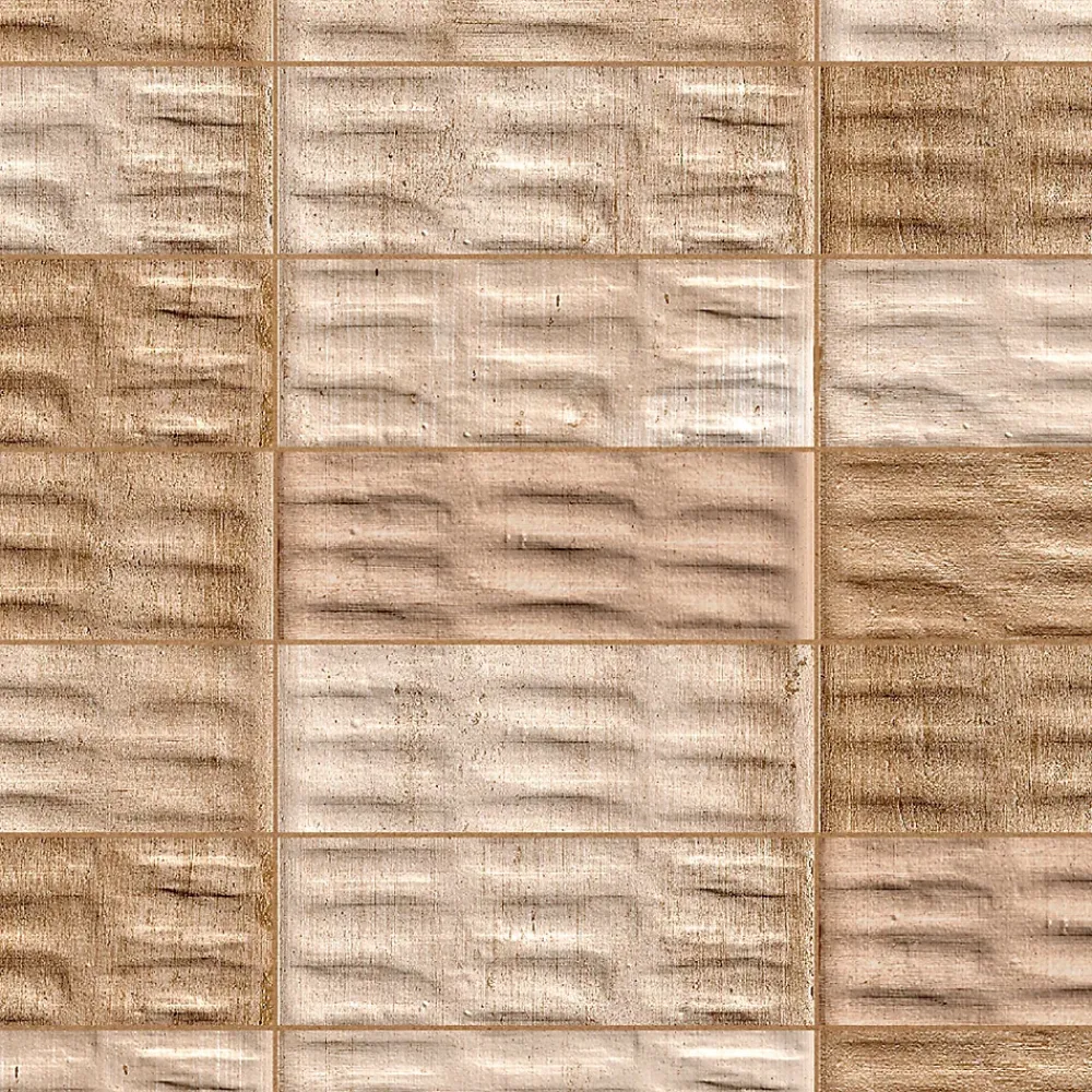 Ro'Ma Carrelage Carrelage Sol Pour Wc<Carrelage effet Zellige 3D Terracotta Seed 24,6x6x0,85 cm Azurel - Sol et mur intérieur -