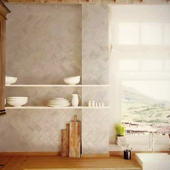 Les Carreaux De Jean  Carrelage Effet Zellige Gris MITTE Perla 6,5x20 - Les Carreaux de Jean- Faïence Pour Douche|Faïence Pour Cuisine