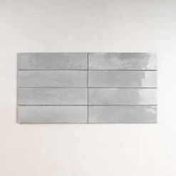 Les Carreaux De Jean Carrelage Effet Zellige Gris AGADIR - Piedra 7x28 - Les Carreaux de Jean- Faïence Pour Cuisine|Faïence Pour Salle De Bains