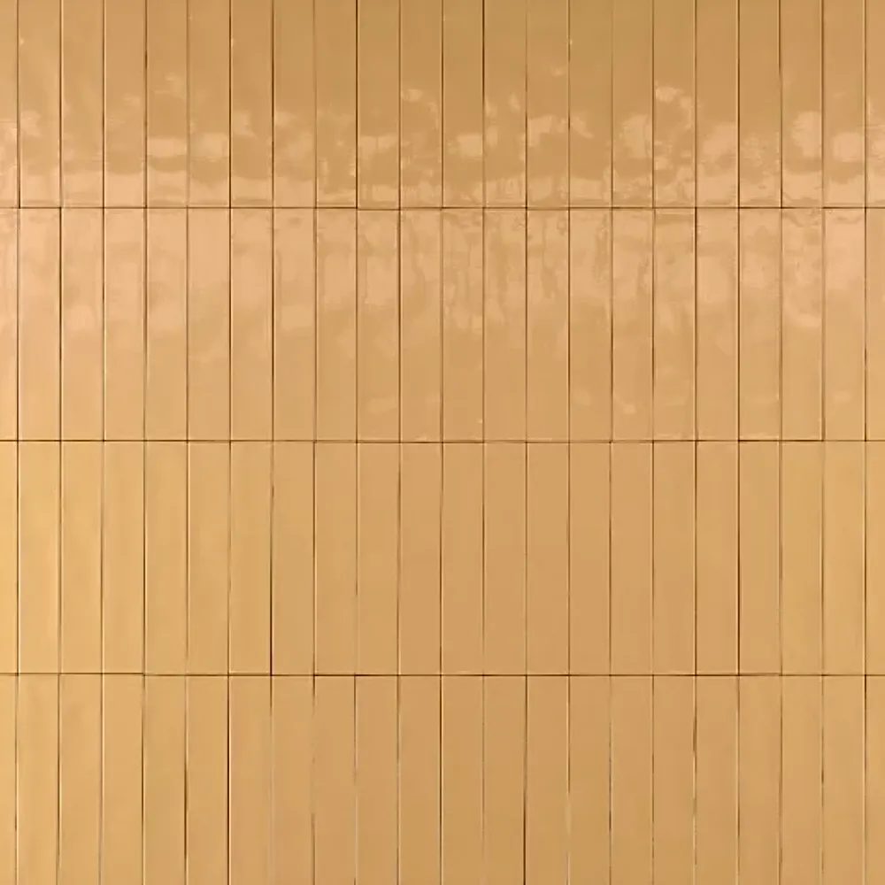 Les Carreaux De Jean Carrelage Effet Zellige Jaune LUZ Giallo 5,3x30cm - Les Carreaux de Jean- Faïence Pour Douche