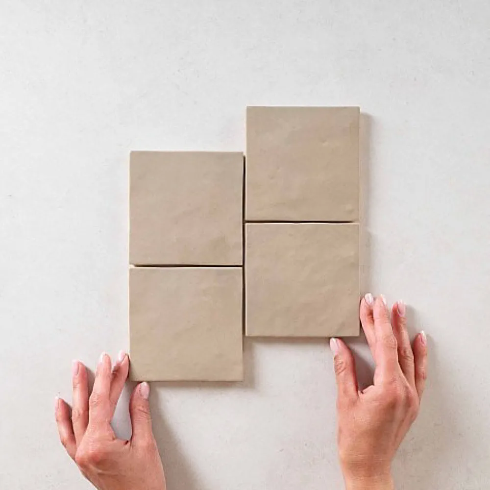 Les Carreaux De Jean Faïence Pour Cuisine<Carrelage Effet Zellige MANARA CLAY 10x10 Temara Taupe - Les Carreaux de Jean