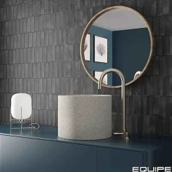 Gioia Materia Carrelage Effet Zellige Noir COLO Matt 5x15 Black Hat - Les Carreaux de Jean- Faïence Pour Cuisine|Faïence Pour Douche