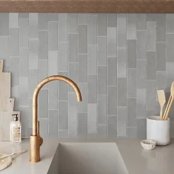 Les Carreaux De Jean  Carrelage Effet Zellige NOLITA Gris 6,5x20 - Les Carreaux de Jean- Faïence Pour Salle De Bains|Faïence Pour Cuisine