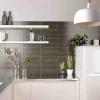 Les Carreaux De Jean  Carrelage Effet Zellige NARA Noir Mate 7,5x30cm - Les Carreaux de Jean- Faïence Pour Salle De Bains