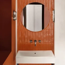 Les Carreaux De Jean  Carrelage Effet Zellige Orange LUZ Aragosta 5,3x30cm - Les Carreaux de Jean- Faïence Pour Douche|Faïence Pour Salle De Bains