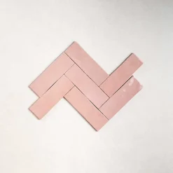 Les Carreaux De Jean  Carrelage Effet Zellige Rose NOLITA Rosa 6,5x20 - Les Carreaux de Jean- Faïence Pour Douche|Faïence Pour Cuisine