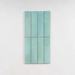 Les Carreaux De Jean Carrelage Effet Zellige TANGER 6x24 Turquoise - Les Carreaux de Jean- Faïence Pour Pièce À Vivre|Faïence Pour Salle De Bains