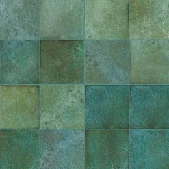 Ro'Ma Carrelage Carrelage Mural Uni<Carrelage effet Zellige Vert 10x10x0,85 cm Caldero - Mur intérieur -