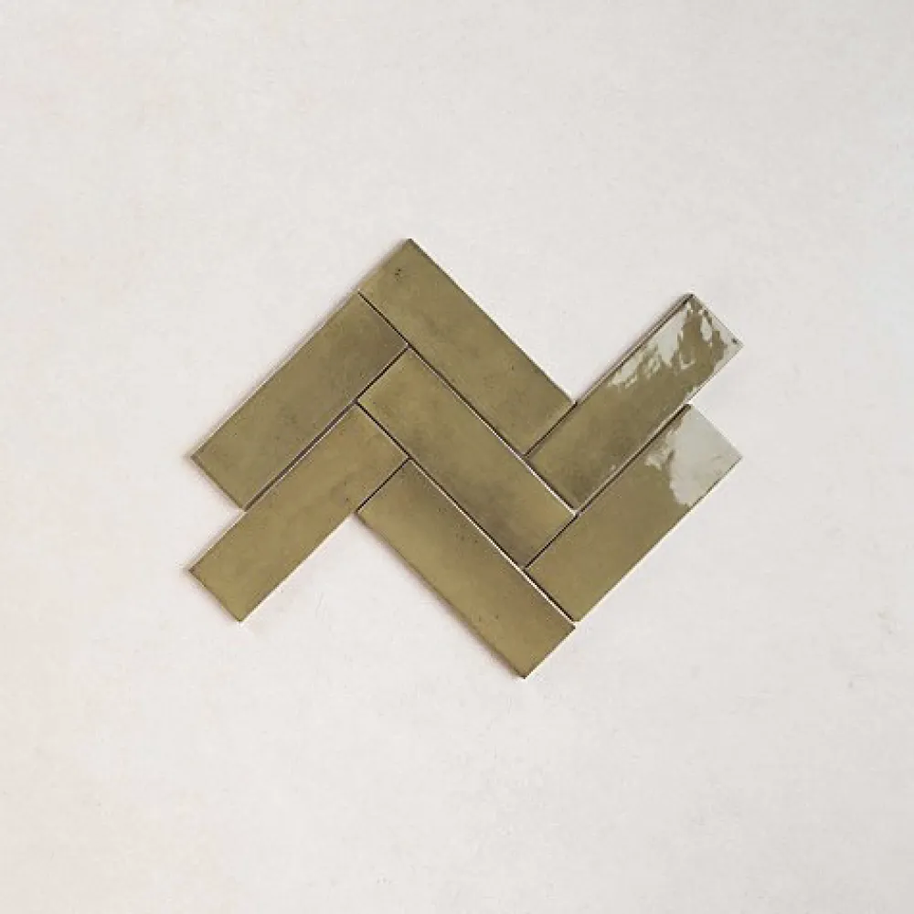 Gioia Materia Faïence Pour Pièce À Vivre<Carrelage Effet Zellige Vert COLO Gloss 5x15 vert - Les Carreaux de Jean