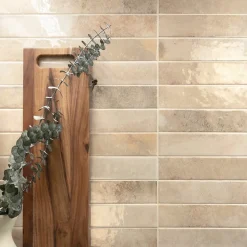 Concept Mosaïque Faïence Unie|Faïence Pour Wc<carrelage effet zellige 5x40 cm BALI ALMOND