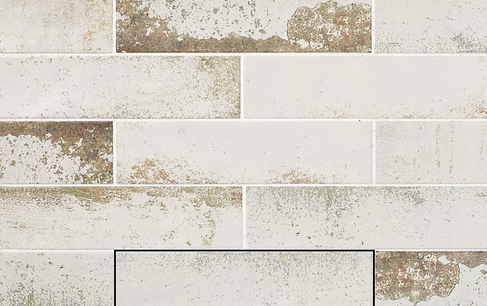 Concept Mosaïque carrelage effet zellige 6,3x25 cm magnetism WHITE- Faïence Unie|Faïence Pour Wc