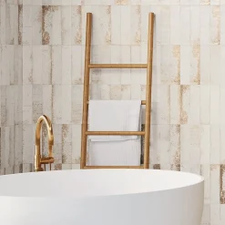 Concept Mosaïque carrelage effet zellige 6,3x25 cm magnetism WHITE- Faïence Unie|Faïence Pour Wc